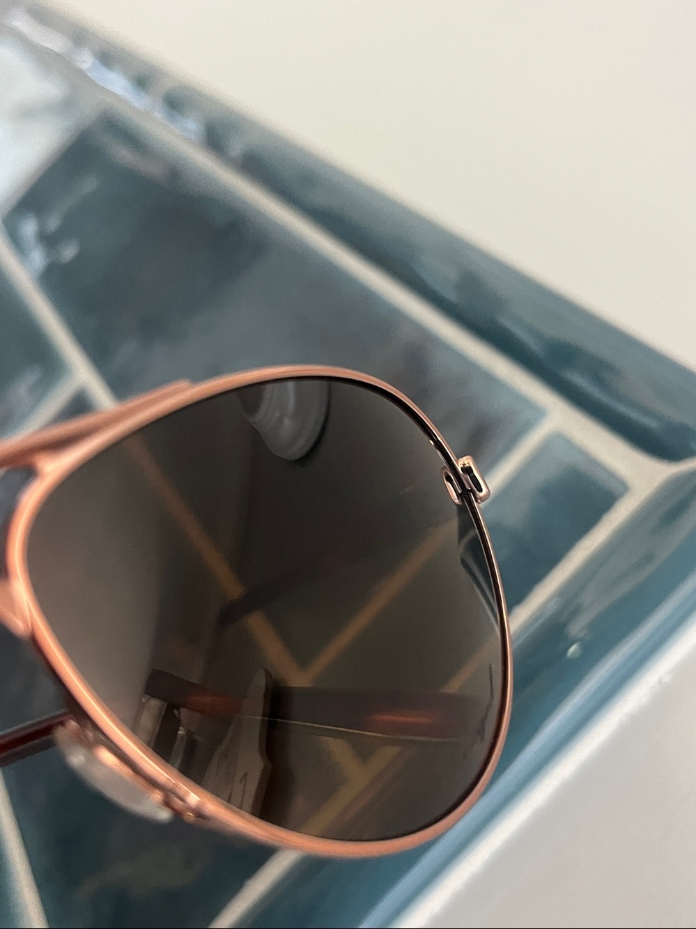 Oakley Feedback Rose Gold Aviator Sunglasses - Picture 8 of 16